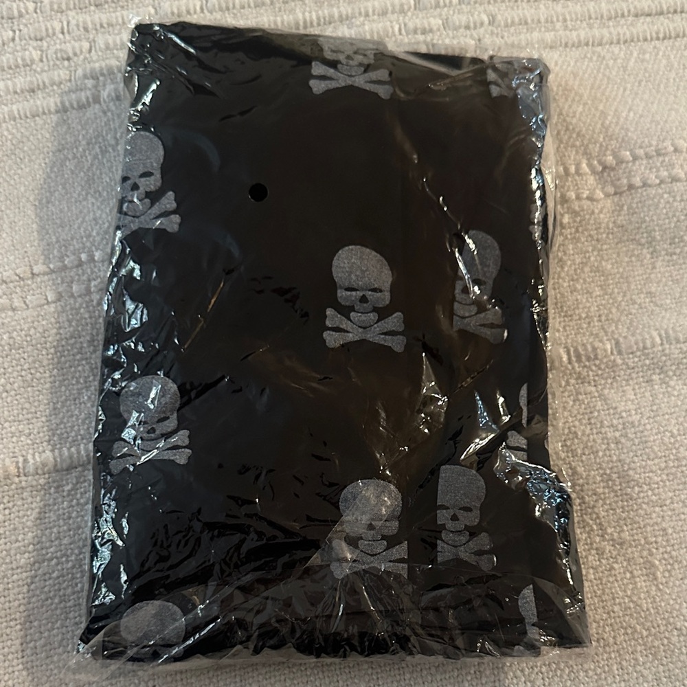 Halloween Skull Print Black Hosiery